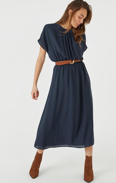 Image du produit La Redoute Collections Maxi-robe évasée avec taille smockée (38)