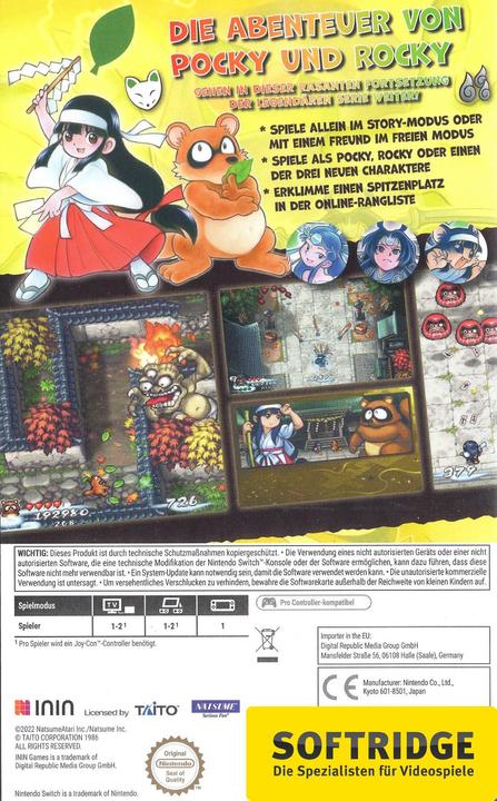 Actual product image ININ Games Pocky & Rocky Reshrined (Switch, DE)