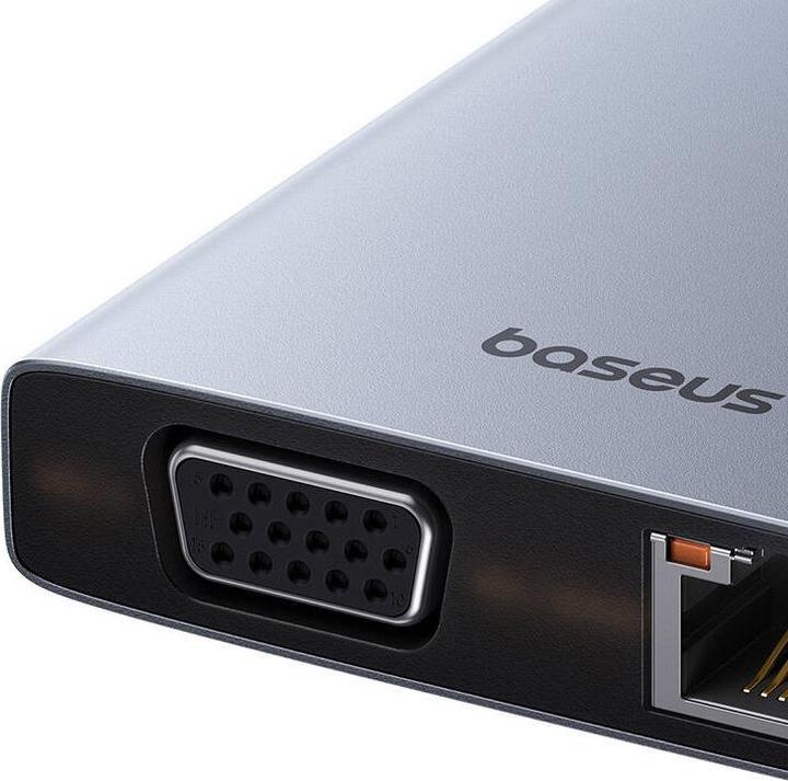 Produktbild Baseus HUB PortalJoy Series 13in1 USB-C - 2x HDMI / DP / VGA / USB-A 3.1 / USB-C 3.1 / USB-A 2.0 / P (USB-C, 13 Ports)