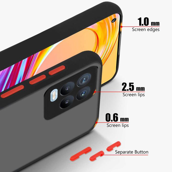 Actual product image Cadorabo Bumper Case for Realme 8 4G / 8 PRO Hybrid Matt (realme 8, Realme 8 Pro)