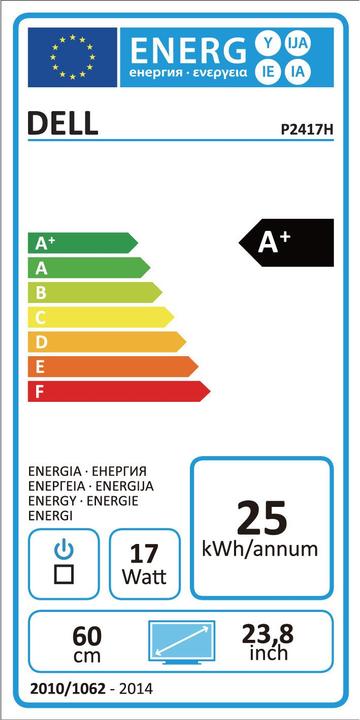 Energie-Label Dell P2417h (1920 x 1080 Pixel, 24")