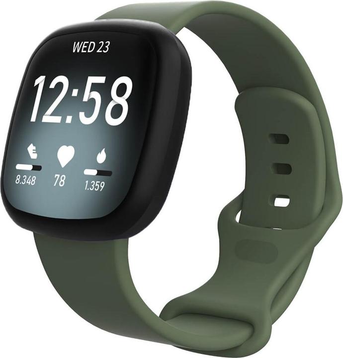 Cover-Discount Fitbit Versa 4 / Sense 2 - Silikon Ersatzarmband grün (Silikon, Sense, Versa 3)