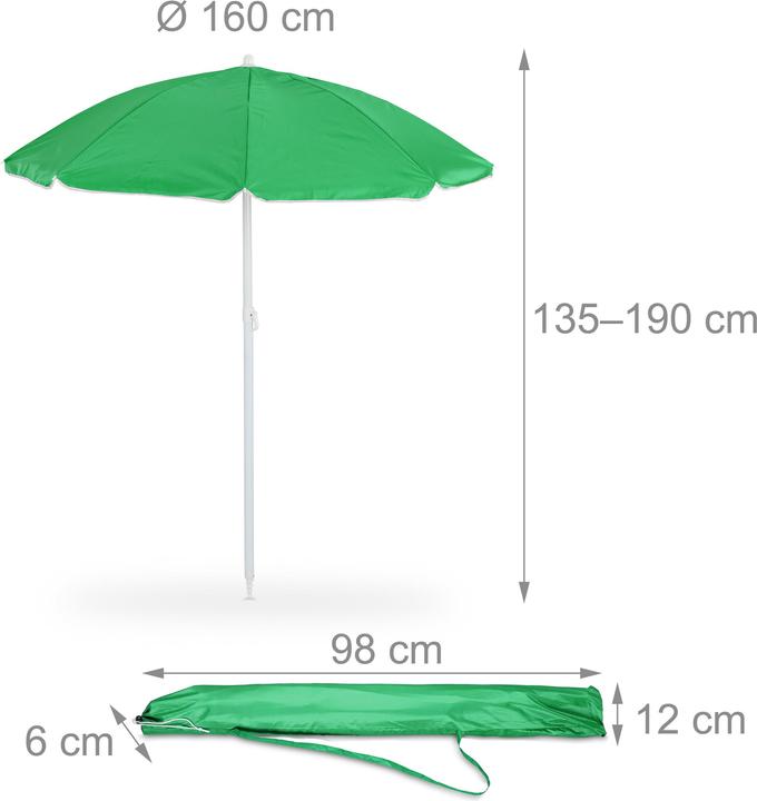 Actual product image Relaxdays parasol (1.60 m)
