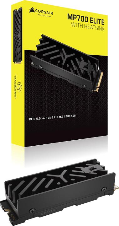 Image du produit Corsair SSD 1TB M.2 PCI-E NVMe Gen5 MP700 Elite HS (1000 Go, M.2 2280)