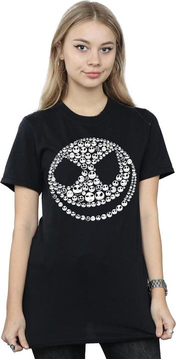 Actual product image Disney Womens/Ladies Nightmare Before Christmas Jack Skull Collage Cotton Boyfriend T-Shirt (M)
