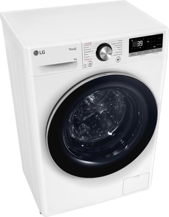Actual product image LG F2R7S09TSWC Slim 9" front loading washing machine (9 kg, Left)