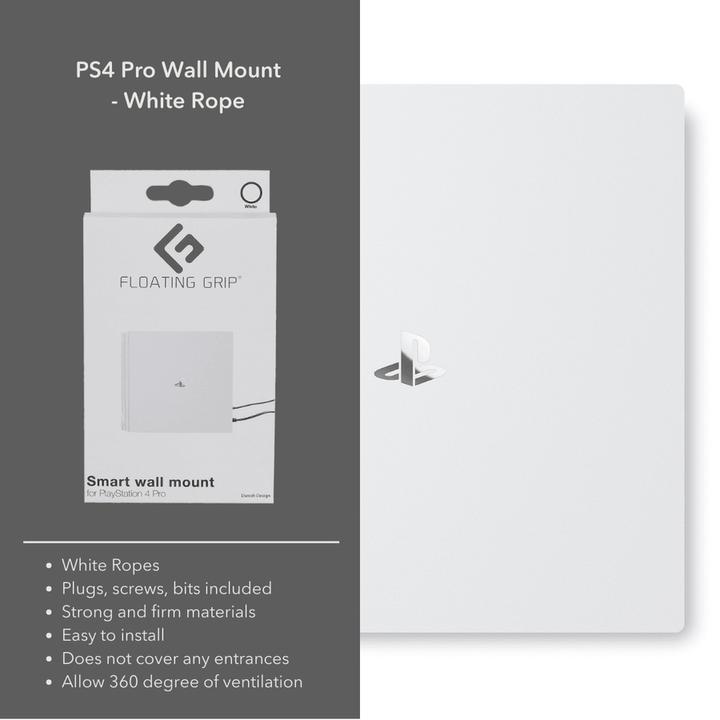 Image du produit Floating Grip Support mural PS4 Pro par ®, blanc (PS4)