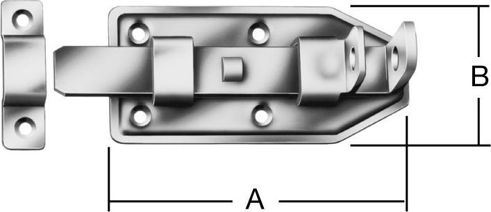 Actual product image Vormann Door bolt Length 120 mm Width 56 mm Stainless steel (1 pcs.)