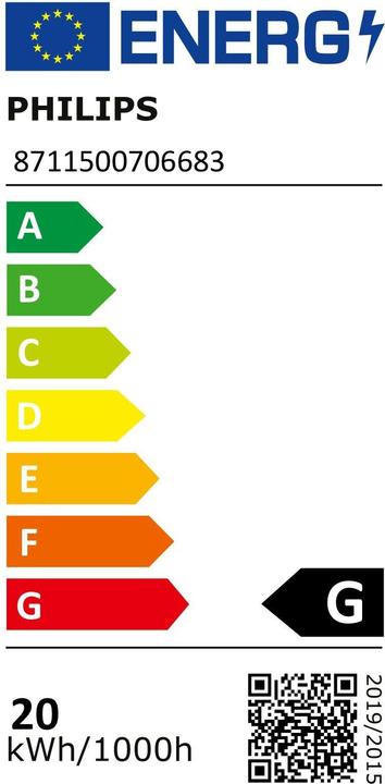 Energie-Label Philips Master Pl-l 18w/830/4p (2G11, 18 W, 1200 lm, 25 x, G)
