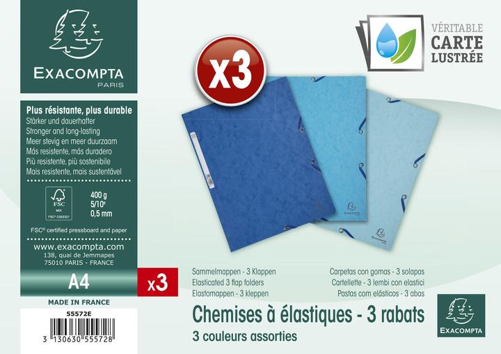 Produktbild Exacompta Sammelmappe mit Gummizug (A4, 3 x)