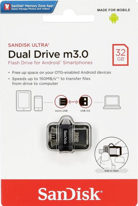Immagine prodotto SanDisk Ultra Dual Drive M3.0 (32 GB, USB 3.2, USB 2.0)