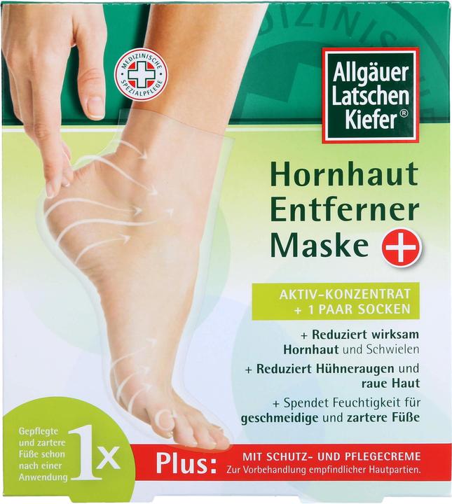 Produktbild Allgäuer Latschenkiefer Hornhaut Entferner Maske Plus Aktiv-Konzentrat + 1 Paar Socken, 1 St. Kombip (Hornhautentferner)