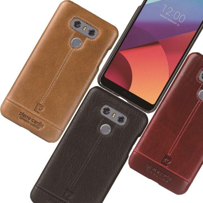 Produktbild Pierre Cardin Plastik Hülle mit Echtlederüberzug (LG G6)