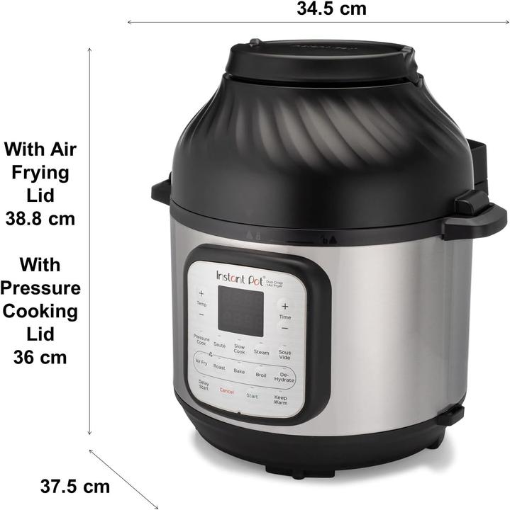 Actual product image Instant Pot Duo Crisp 7,6L multicooker met airfryer 11-in-1 - snelkookpan - pressure cooker - rijstkoker - s