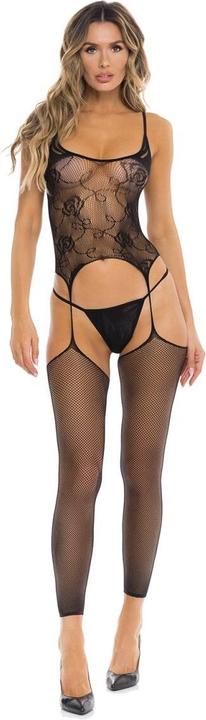 Actual product image René Rofé Rene Rofe On All Night Bodystocking w/G-String Black O/S (One size)