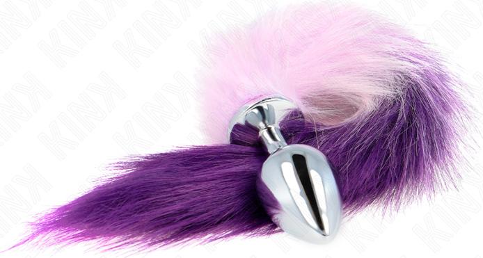 Immagine prodotto Kink Plug Anale Di Dimensioni L 10 X 4 cm Con Coda Di Plastica Di 40 cm Viola