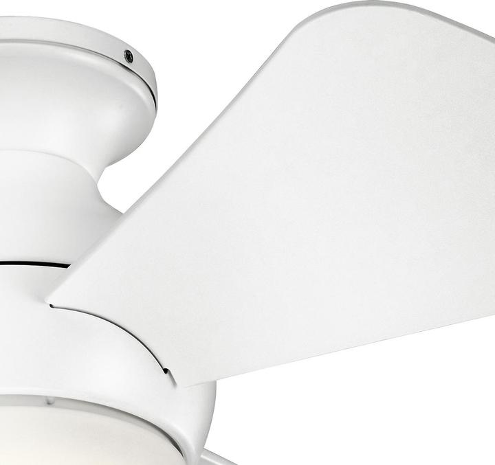 Actual product image Elstead Lighting Sola silent ceiling fan with LED light Ø86cm + remote control matt white (38 dB)