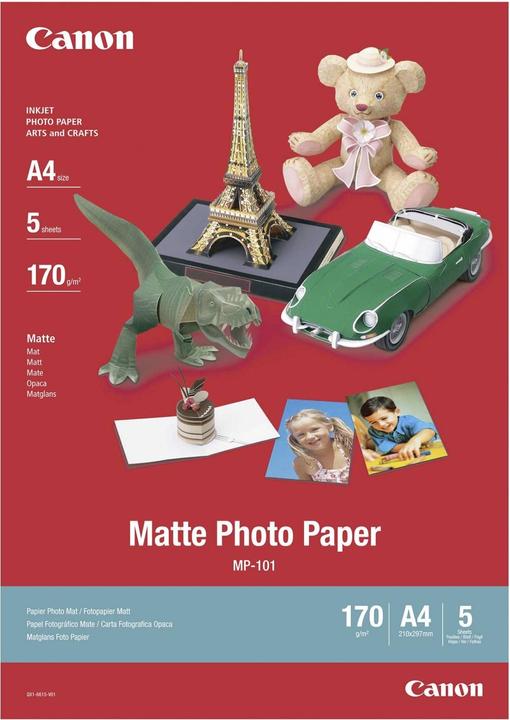 Actual product image Canon MP-101, Mat Photo, 5 sheets (170 g/m², A4, 5 x)