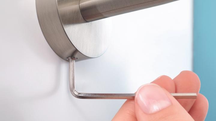 Actual product image tesa MOON hairdryer holder incl. adhesive solution without drilling