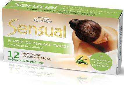 Actual product image Joanna Sensual Aloe Facial Hair Removal Patches 12Pcs + Soothing Olive (Body lotion, 10 ml)