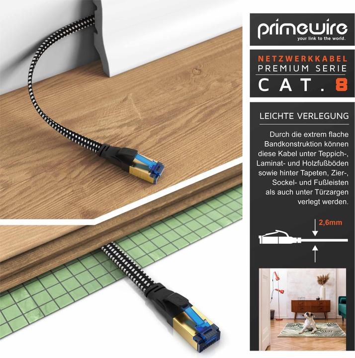 Actual product image Primewire Netzwerkkabel (U/FTP, CAT8.1, 0.50 m)