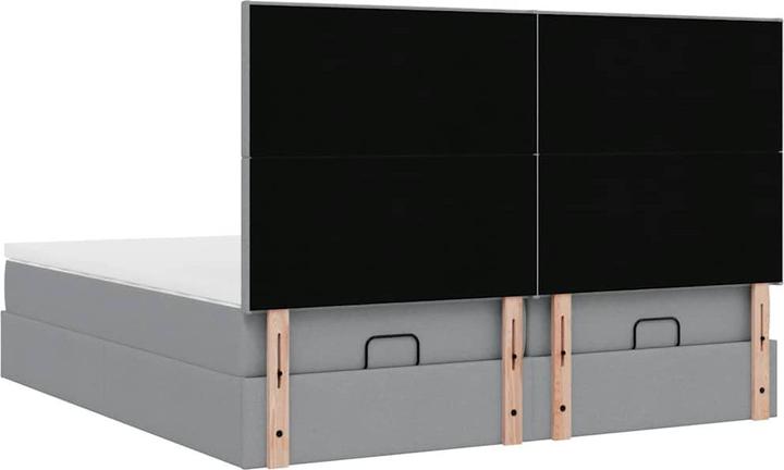 Immagine prodotto VidaXL Letto ottomano con materassi Tessuto grigio chiaro 160x200 cm (160 x 200 cm)