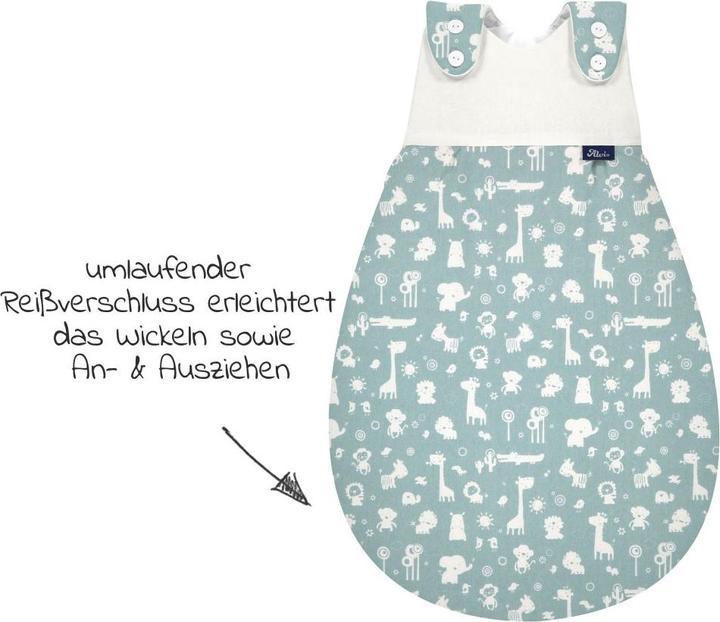 Actual product image Alvi Sleeping bags Baby-Mäxchen outer bag - Animals -