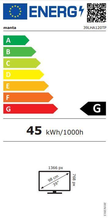Energy Label Manta 39LHA120TP (39", LED, HD ready)