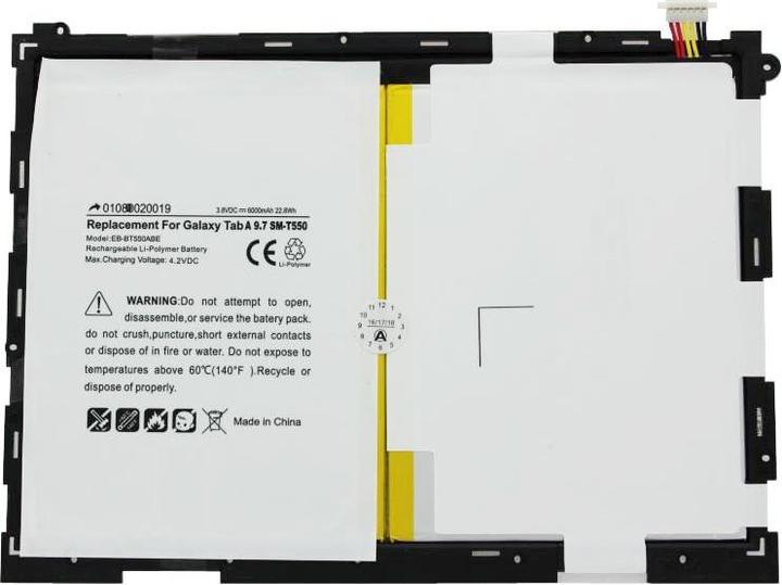 Actual product image AccuCell Akku Samsung Galaxy Tab A 9.7, SM-P550, SM-T550, EB-BT550ABE