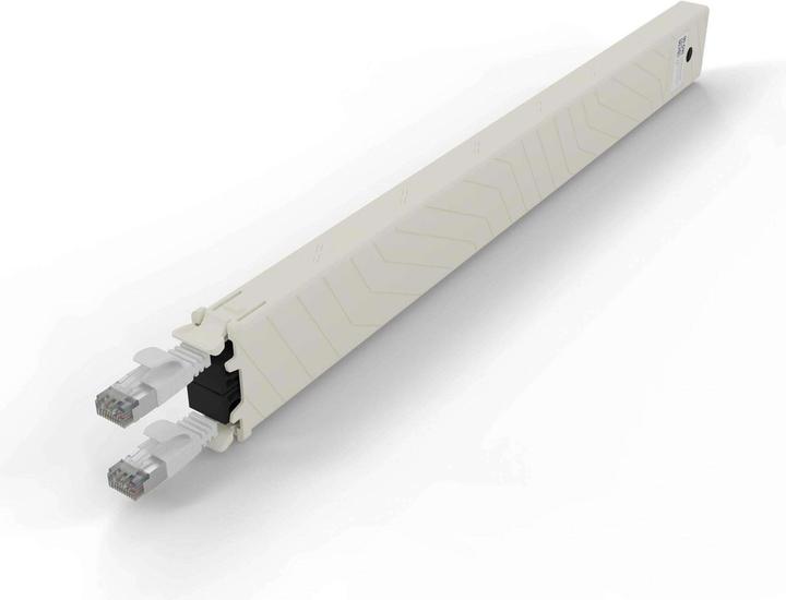 Actual product image PATCHBOX one / Cassette / 8RU / Cat 6A, STP, 0.8 m, white (STP, CAT6a, 0.80 m)
