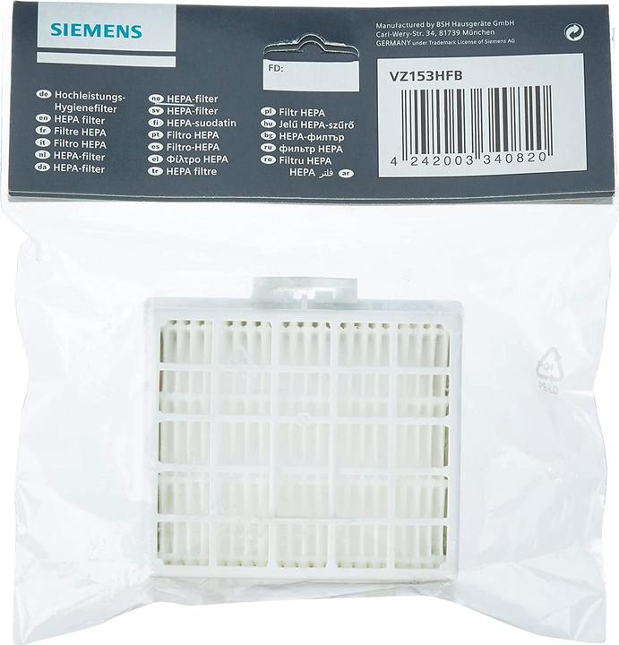 Produktbild Siemens Hochleistungs-Hygienefilter
