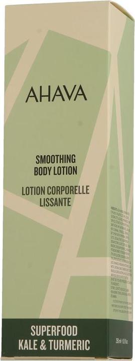 Actual product image Ahava Superfood Smoothing Body Lotion "Kale & Turmeric" - Intensively moisturizing body loti (Body cream, 250 ml)