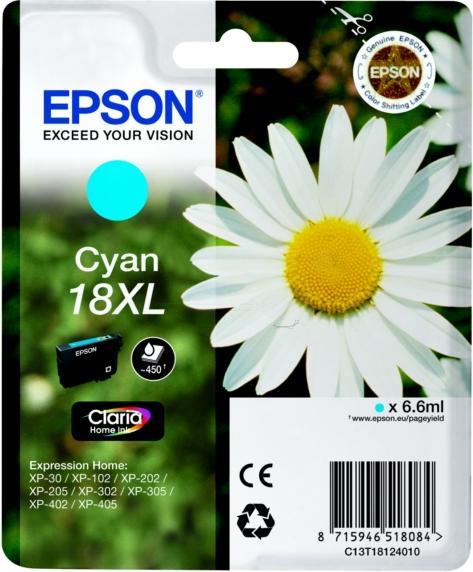 Image du produit Epson Claria Home Ink Cyan 18xl (C)