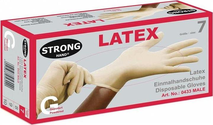 Actual product image Stronghand Disposable glove Male size L (9) light beige latex EN 420 PPE category I (9)