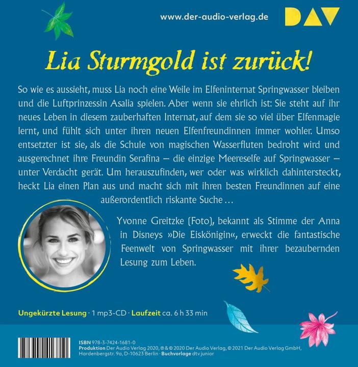 Image du produit Lia Sturmgold - Partie 2 : Le secret de l'elfe des mers (Aniela Ley, Yvonne Greitzke, Janina Fischer, Max Meinzold, Allemand)