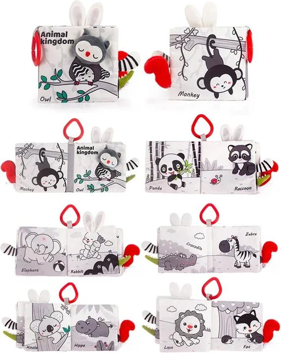 Produktbild Activity Board Neugeborenes Baby Tuch Buch 0 12 Monate Spielzeug waschbar ungiftig frühe Lesungen Tuch Stoff