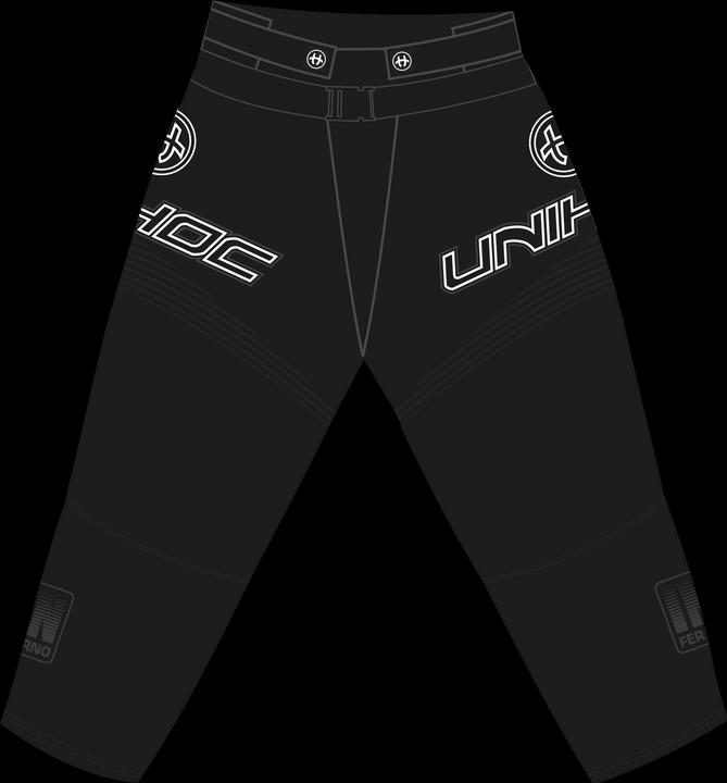 Unihoc Goaliehose INFERNO all black-XXL