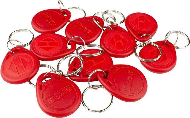 Produktbild JTI 10 x 125 kHz RFID-Smart-Tag - Rot (Schlüsselkarte)
