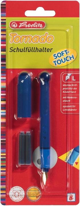 Herlitz Tornado L Füllfederhalter (pink oder blau, 1 x)