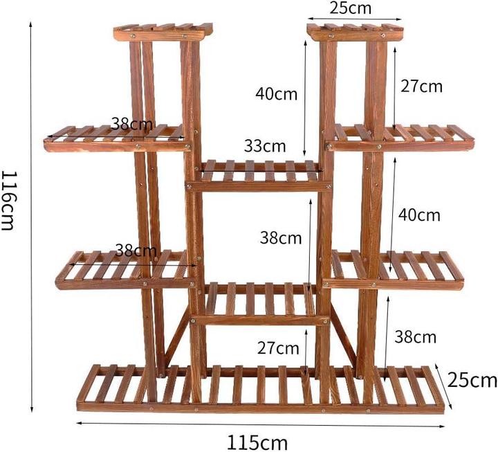 Produktbild Unho Pflanzenregal Holz,115×25×116cm