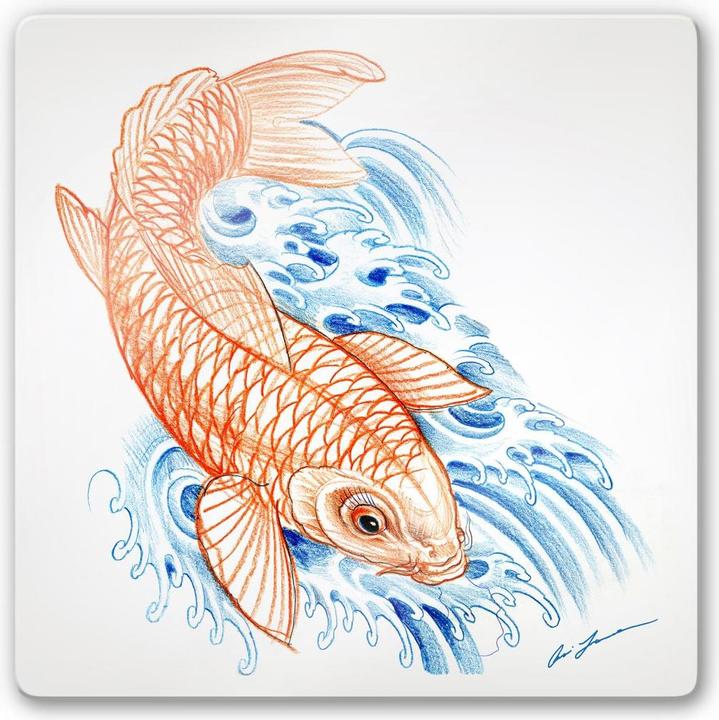 Image du produit Miami Ink Koi japonais (30 x 30 cm)
