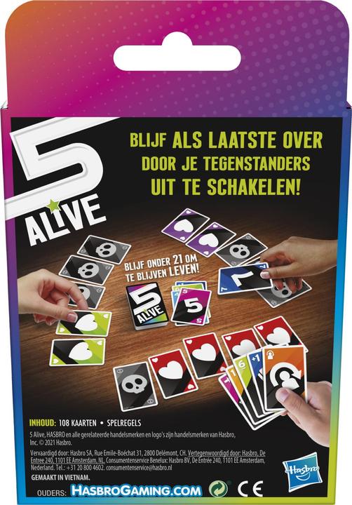 Produktbild Hasbro Gaming 5 Alive Kartenspiel (Niederländisch)