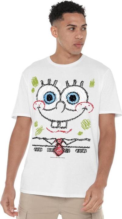 Immagine prodotto Spongebob Squarepants Maglietta Sorriso a Scarabocchio Uomo (XL)