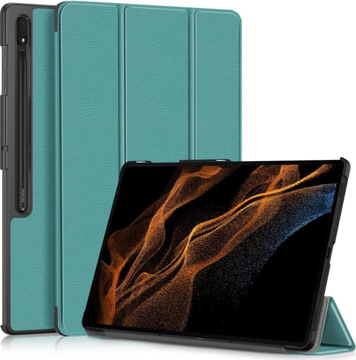 Actual product image Cover-Discount Galaxy Tab S9 Ultra - Tri-fold Smart Case turquoise (Galaxy Tab S9 Ultra)