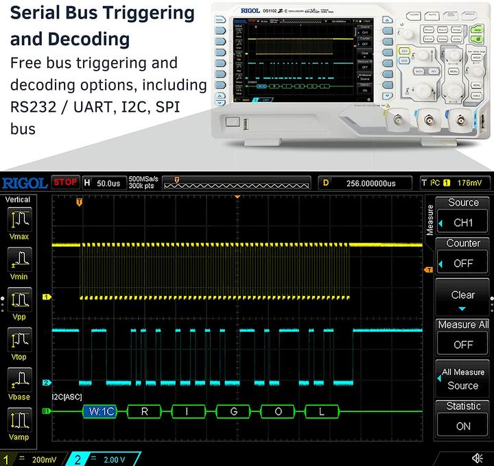 Image du produit Rigol Oscilloscope numérique (CAT I)