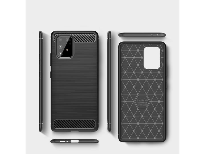 Produktbild Screenguard Samsung Galaxy S10 Lite Hülle Carbon Brushed Soft TPU (Samsung Galaxy S10 Lite)