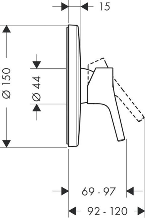 Actual product image hansgrohe Talis S chrome