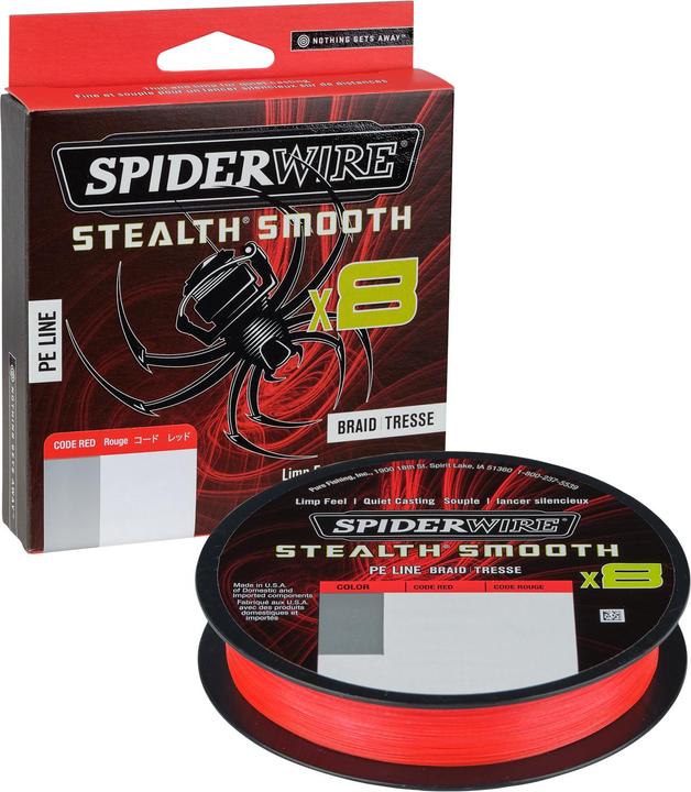 Actual product image Spiderwire Stealth Smooth 8 Code Red (6 kg, 0.07 mm)