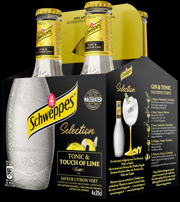 Immagine prodotto Schweppes Selezione Tonic Lime (24 x 25 cl)