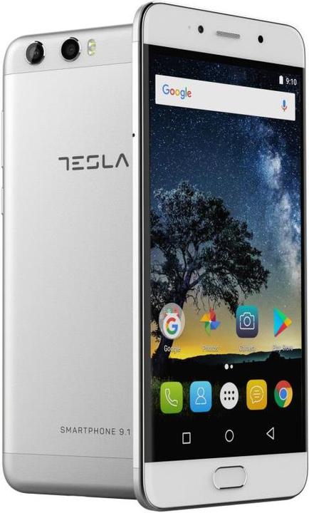 Produktbild Tesla Comtrade Smartphone 9.1 (64 GB, Silver, 5.50", Hybrid Dual SIM, 13 Mpx, 4G)
